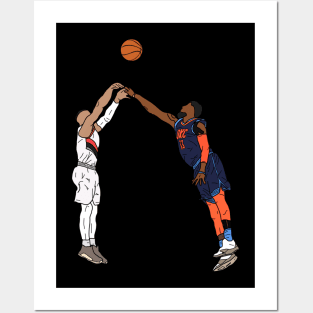 Damian Lillard Sends the Thunder home... Posters and Art